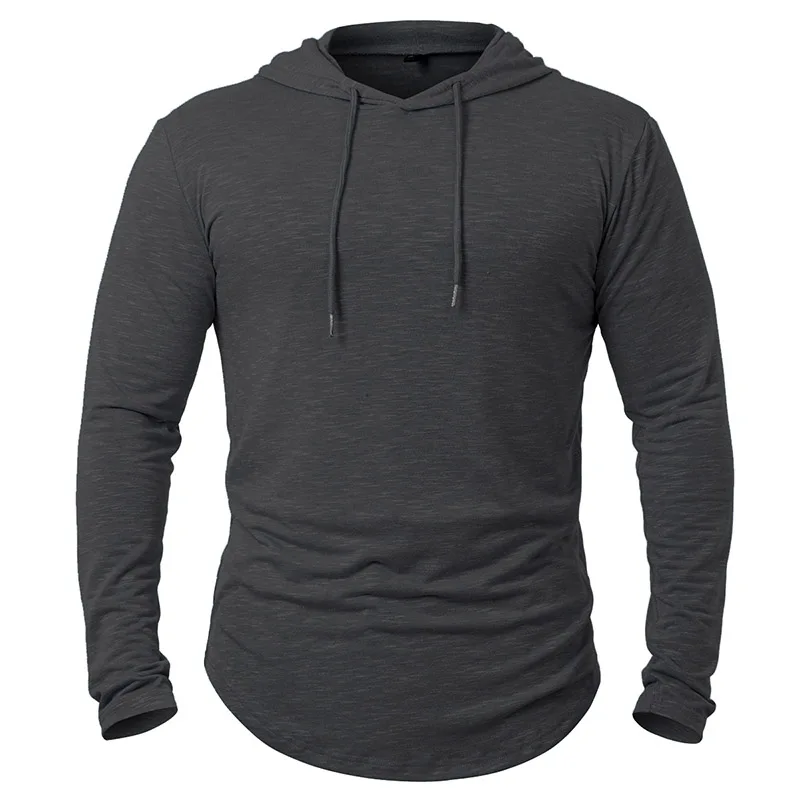 Heren Lichtgewicht Atletische Hoodies Lange Mouw Sport Capuchon Casual Gym Joggingshirt Pullover Sweatshirt - afbeelding 1