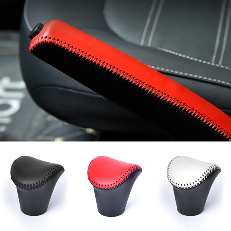 

For Smart 453 Fortwo Forfour Car Handbrake Grips Cover Protection Anti-slip Auto Gear Shift Leather Decoration Shell Accessories