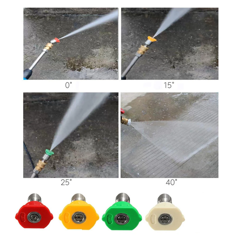 Imagem -05 - Kit de Pontas de Lavadora Rotativa 360 ° Ligação Rápida 4000 Psi Graus Múltiplos Bicos de Pulverização 15 25 40