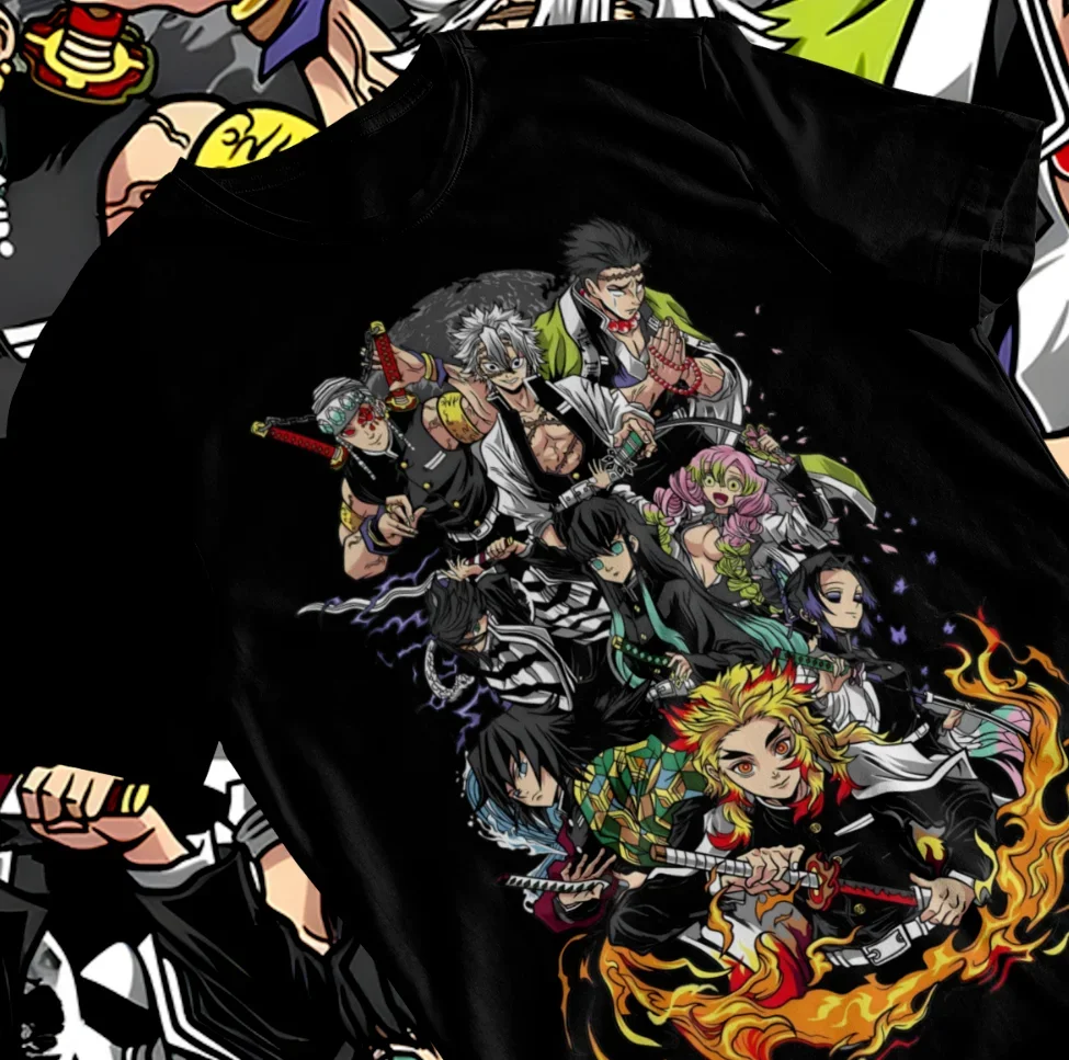 Hashira T-Shirt Demon Slayer Kimetsu No Yaiba Tengen Rengoku Soft Tee All Sizes