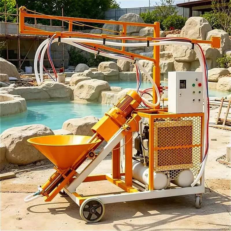 Screw Type Concrete Mortar Pump Sprayer GRC Glass Fiber Chopper Gun System Customized  for GRC European Style Pipe Vase Column