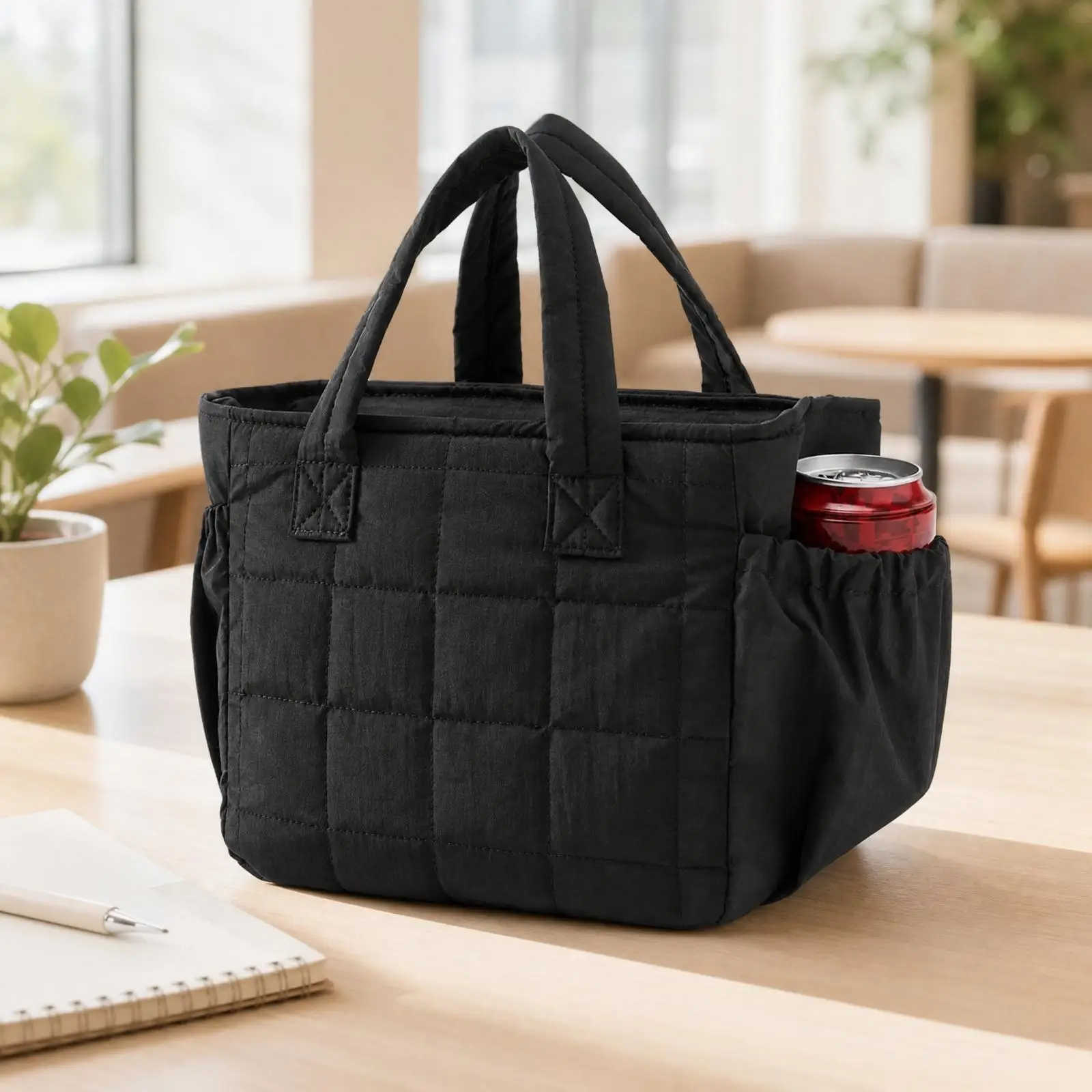 Lightweight Insulated Lunch Carrier for Women with Thick Foam Layer and Carry Handles for Picnic