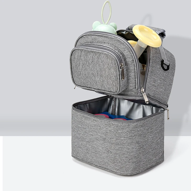 Sac à Dos Pliable de Grande Capacité pour Stockage du Lait Maternel, Portable, CPull, Lit pour Bébé, Sortie de Maman, MUNIBag Isolant