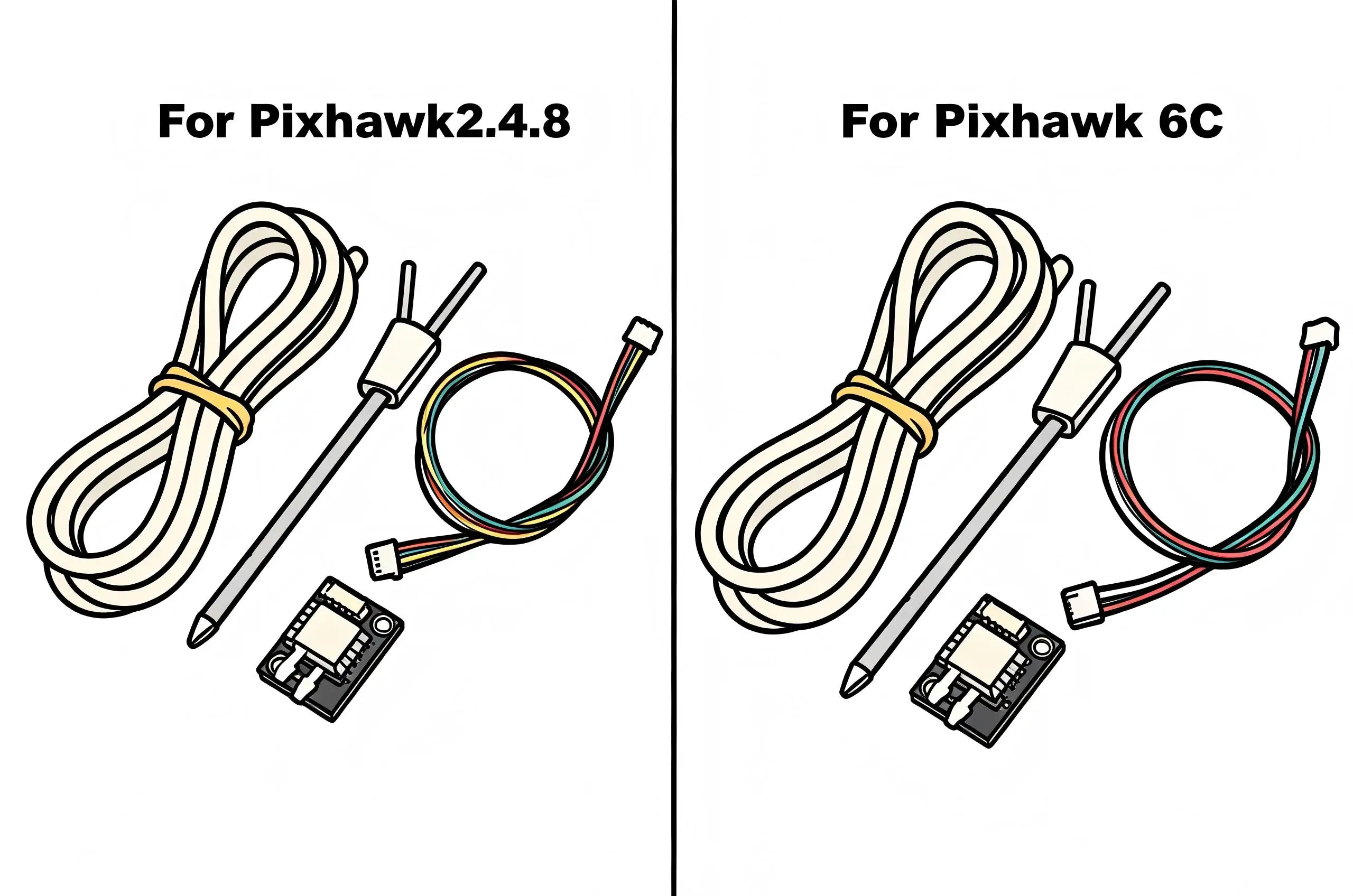 PX4 Differential Airspeed Pitot Tube MS4525DO + Pitot Tube Airspeedometer Airspeed Sensor for Pixhawk2.4.8/6C Flight Controller