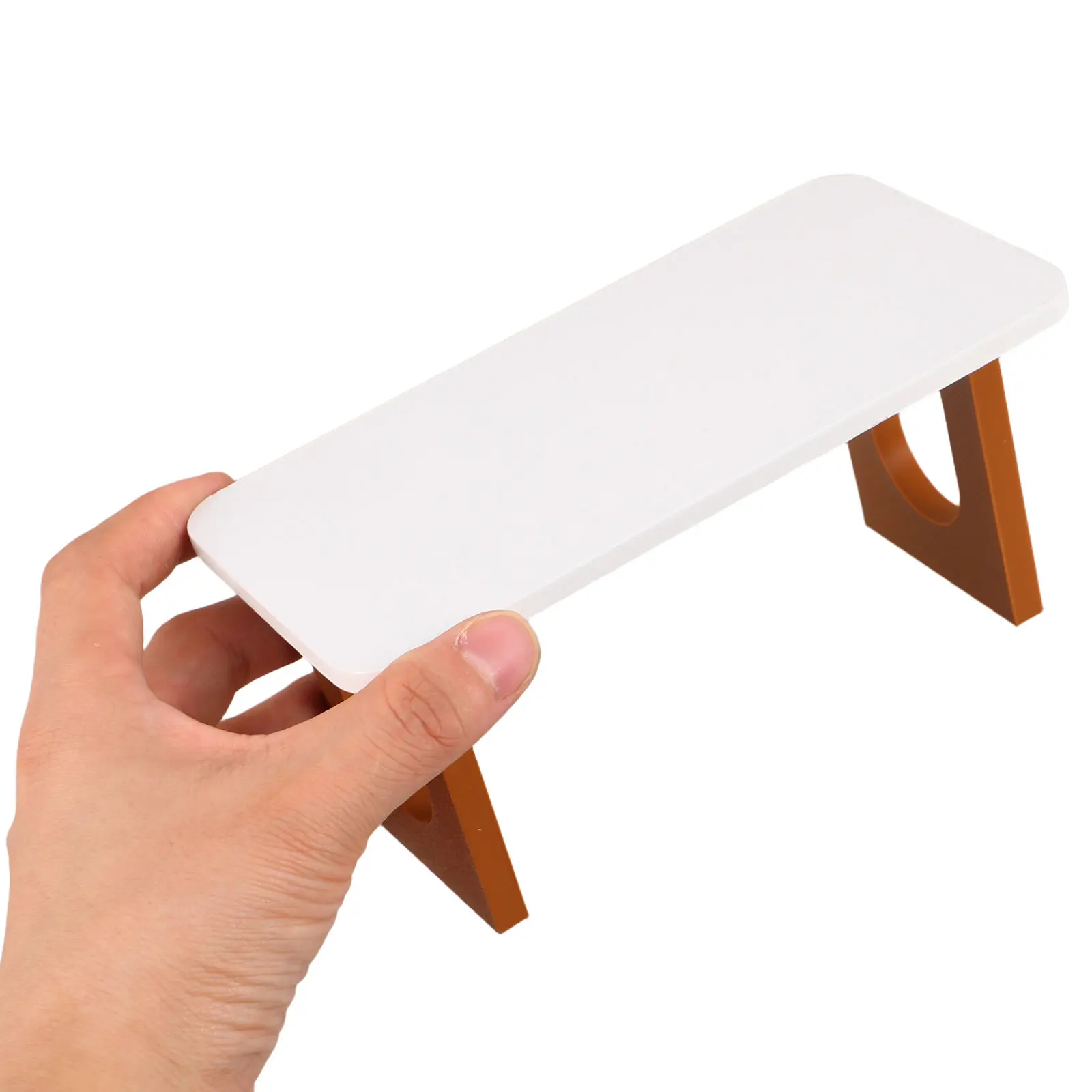 

Miniature Dollhouse Table White Realistic Classroom Decoration Home Office Display Craft DIY Collection Accessory Mini Writing