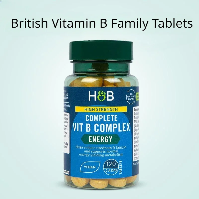 1 Bottle 120 Tablet British Vitamin B Family Tablets Male and Female Compound VB Complete Vb Complex Energy