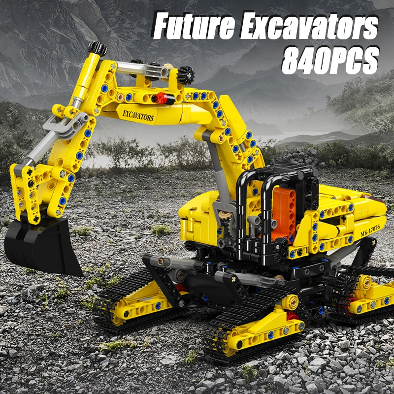 

840PCS SFINX Future Excavators Building Blocks Model Engineering Vehicle Bricks Kits DIY Assembly Toys Sets Ideal Gifts For Kids