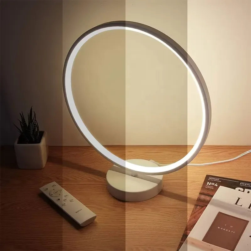 Smart RGB Desk Lamp Modern Creative Design Color Changing Mood Light Luxury Nightstand Reading Lamp for Home Office Decor