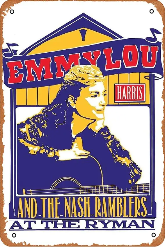 Emmylou Harris & The Nash Ramblers at The Ryman Movie Poster Home Wall Art Decoration Retro Metal Tin Sign 8x12 inch