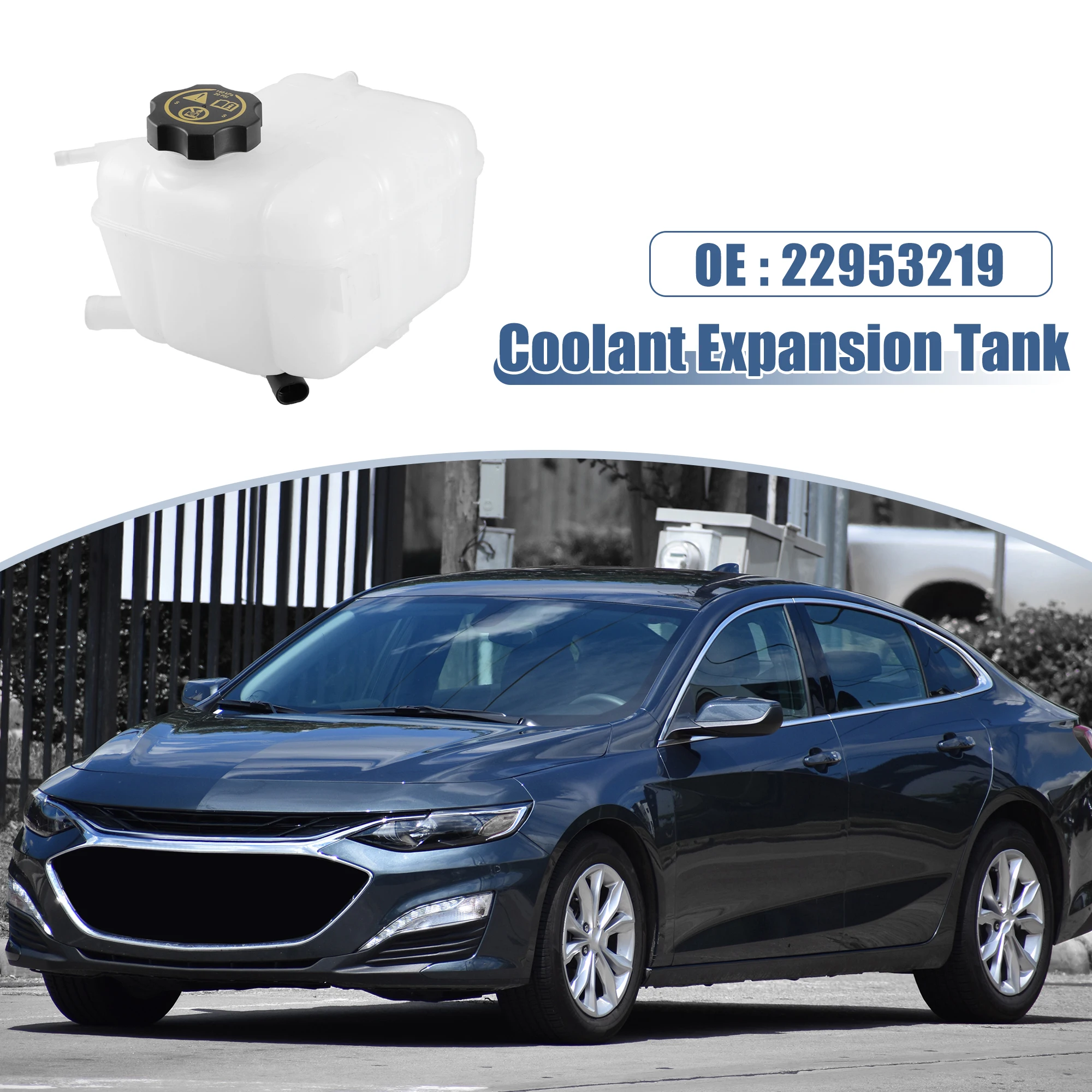 UXCELL Coolant Radiator Reservoir Tank 22953219 Coolant Overflow Expansion Bottle with Cap for Chevrolet Malibu Viii 2012