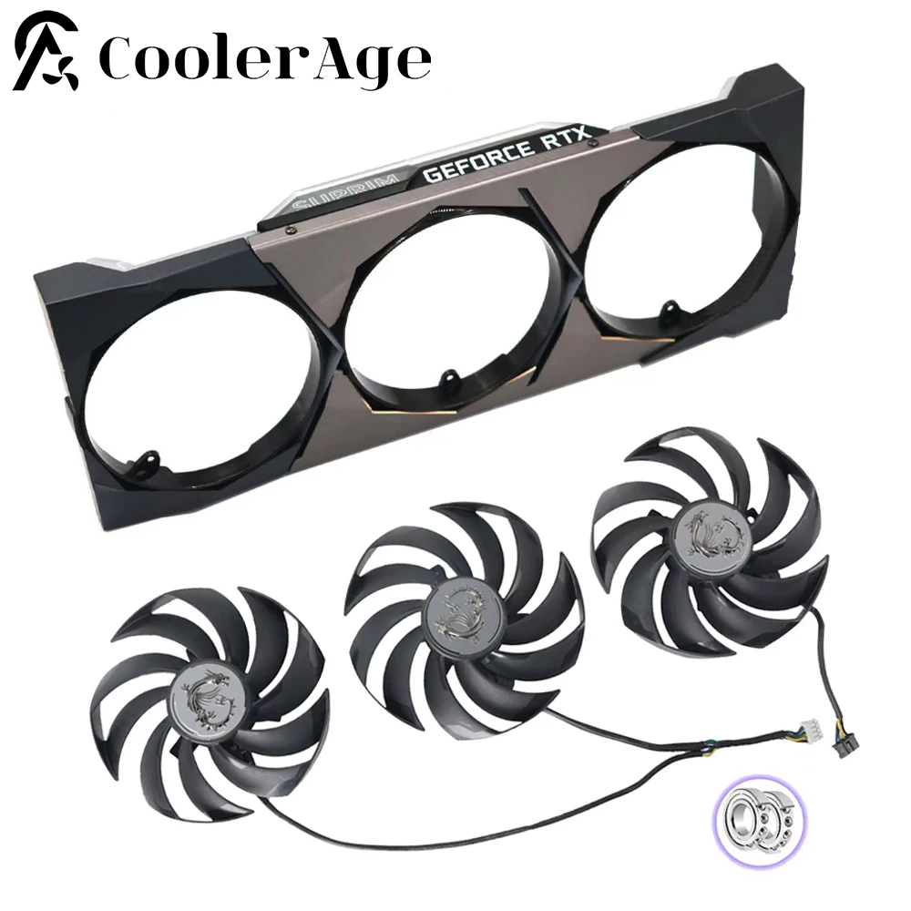 

Вентилятор видеокарты для MSI GeForce RTX 3070 3080 3090 3070Ti 3080Ti 3090Ti SUPRIM X 95 мм PLD10010B12HH Сменный вентилятор видеокарты
