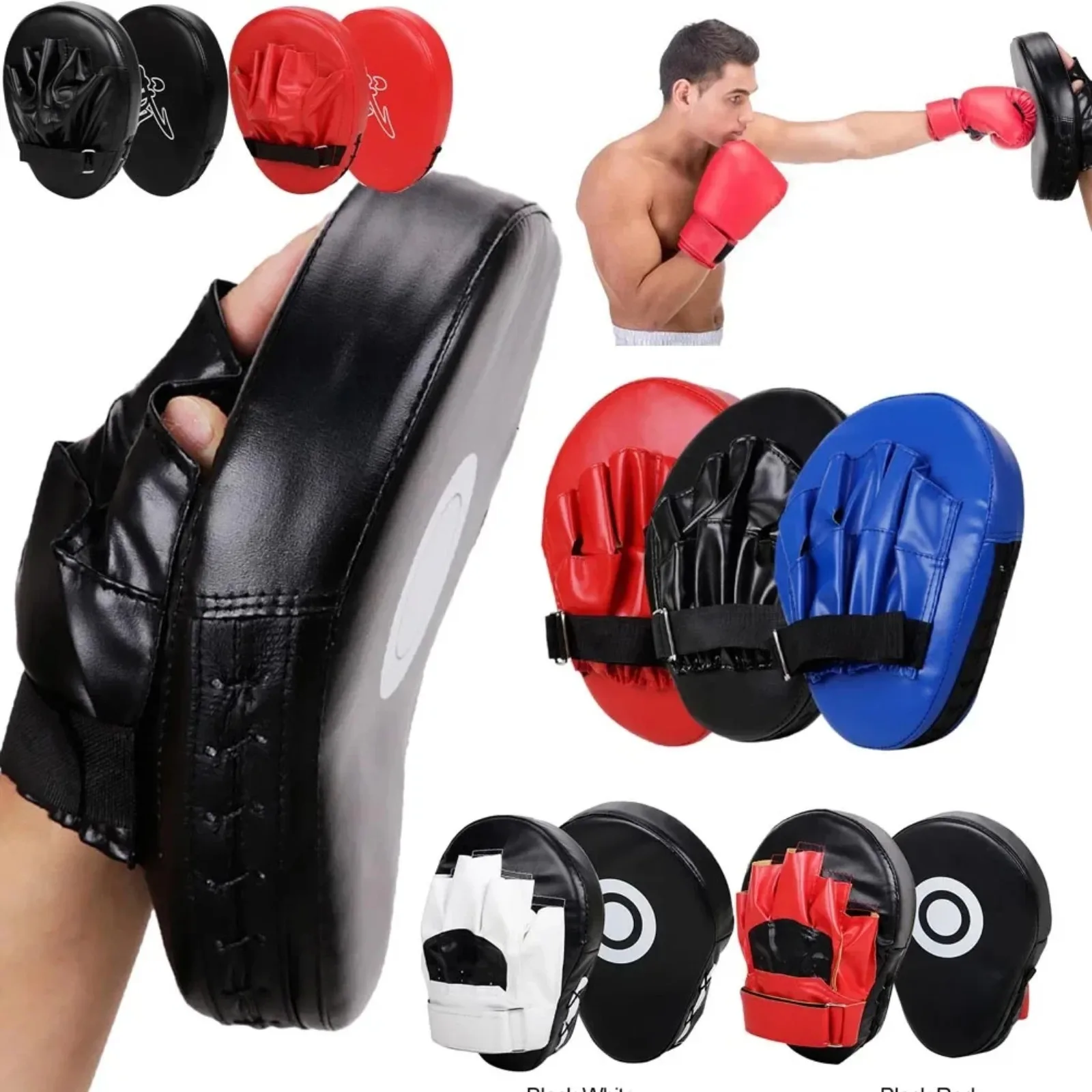 Kick Boxing gants Pad PU cuir poinçon cible sac pour adultes enfants MMA karaté Muay Thai combat gratuit Sanda équipement d'entraînement