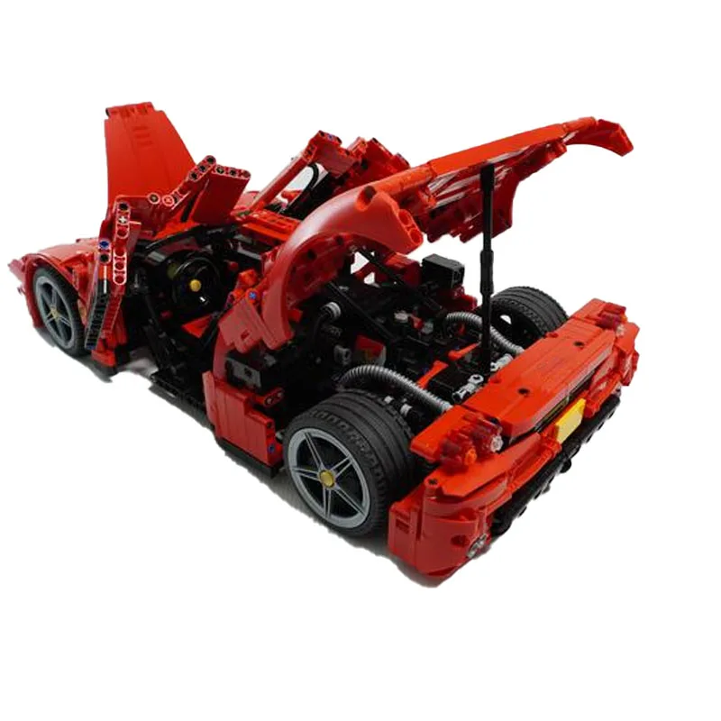 Bloques de construcción de supercoche para niños, juguete de ladrillos para armar supercoche clásico de carreras, escala 1:10, MOC-82788 8653, ideal para regalo de cumpleaños y Navidad, DIY, 2593