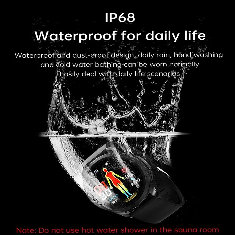 Gejian saúde relógio inteligente ecg ai assistente freqüência cardíaca oxigênio no sangue monitoramento de pressão arterial bluetooth chamada ip68 smartwatches