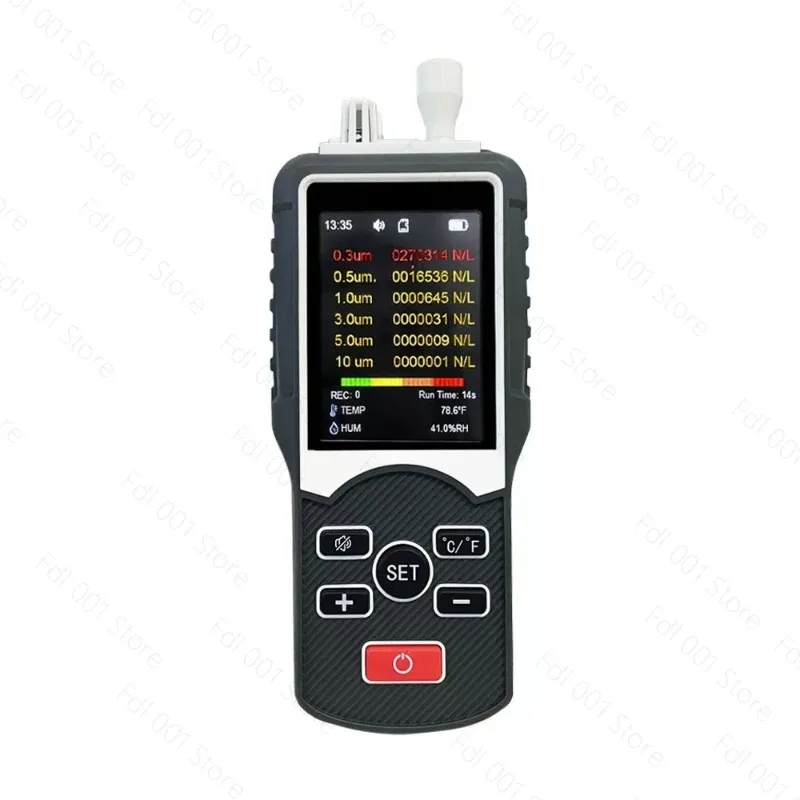 6-Channel Dust Particle Counter Particulate Matter Tester Meter for Indoor and Outdoor Dust Particle Air Quality Monitor