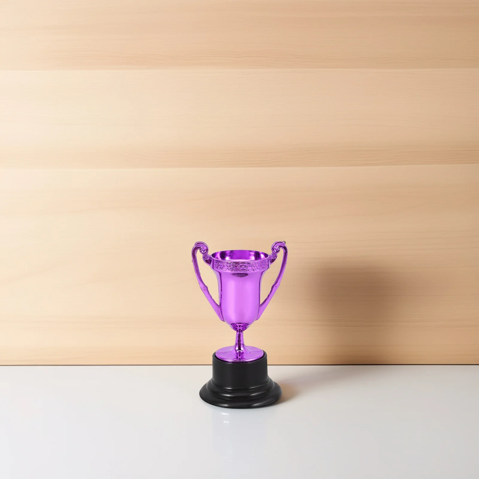 

Mini Trophy Award Cup for Kindergarten Party Celebration Competition Prize Purple Plaque Decor Smooth Surface No Burr Stable