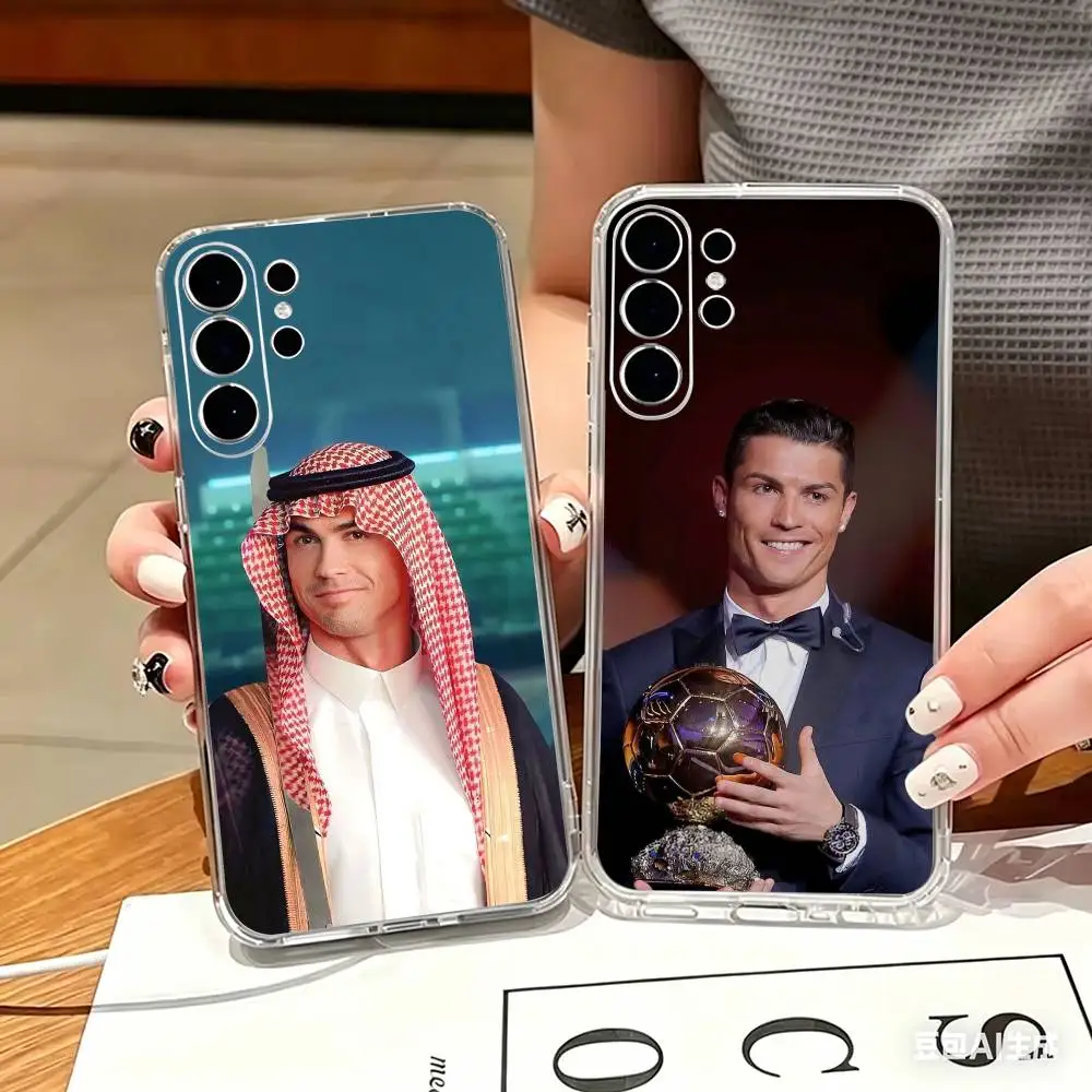 

Handsome Ronaldo CR7 Transparent phone Case For Samsung S25,24,21,22,21,20,10,S9Ultra,Plus,Fe,Lite