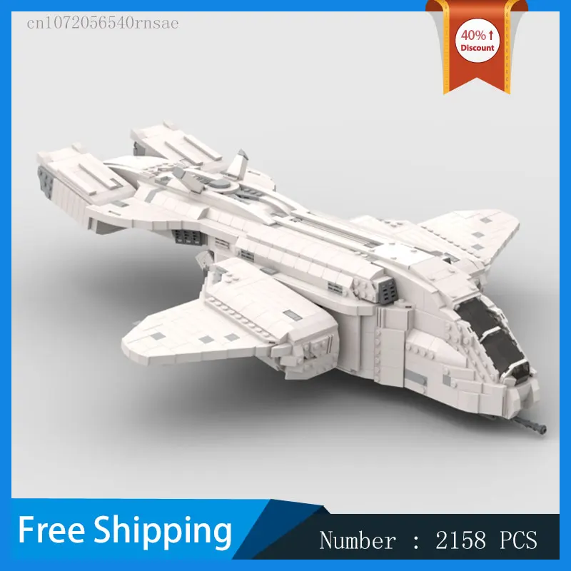 MOC Building Block Troop Transport Attack Support Ship Fighter Model DIY Bricks Assemble Toys  Birthday Present Collection Gift