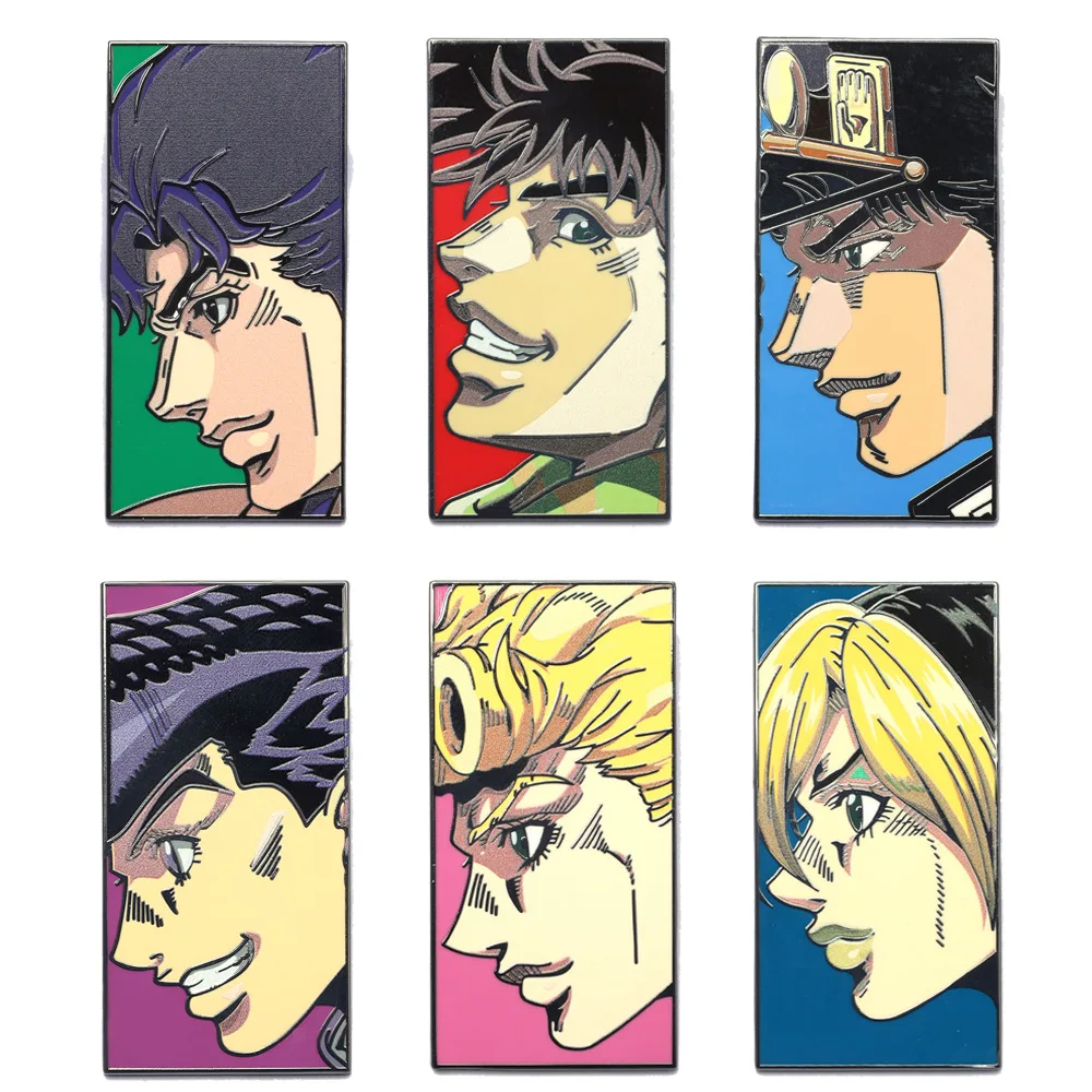 Anime JoJo's Bizarre Adventure Enamel Pin Lapel Pins for Backpacks Brooches Badges Brooch for Clothes Jewelry Gifts Friends