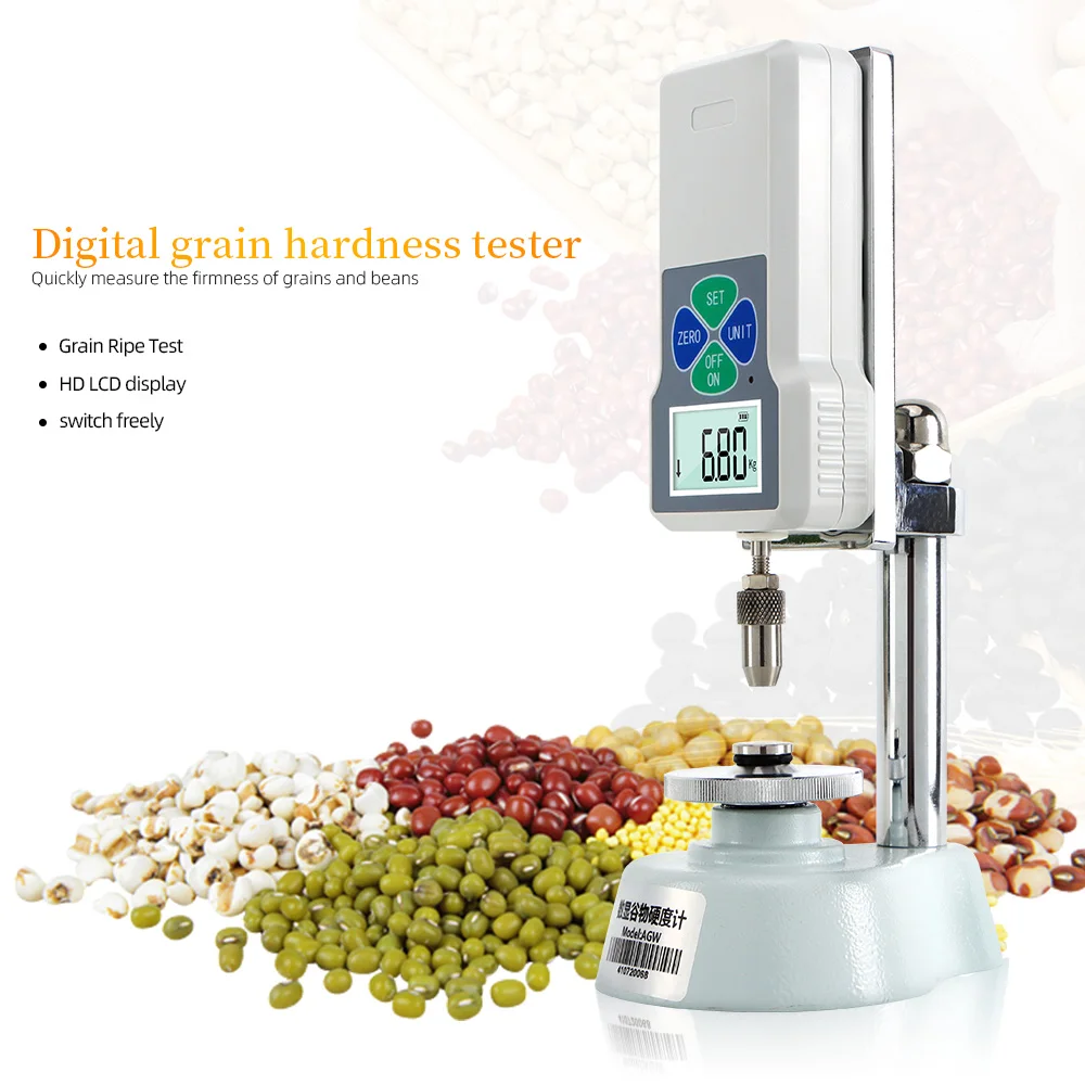 Digital Grão Dureza Tester Alta Precisão Lcd Instrumento Agrícola Pesquisa Trigo Arroz Estradômetro Durômetro 20 Kg196n