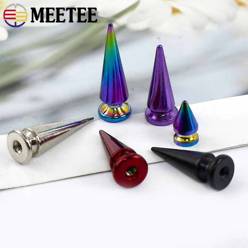 

10/20Pcs Meetee Garment Metal Rivets Bag Screwback Cone Studs Spikes Shoes Bottom Nails Leather Decorative Hardware Accessories