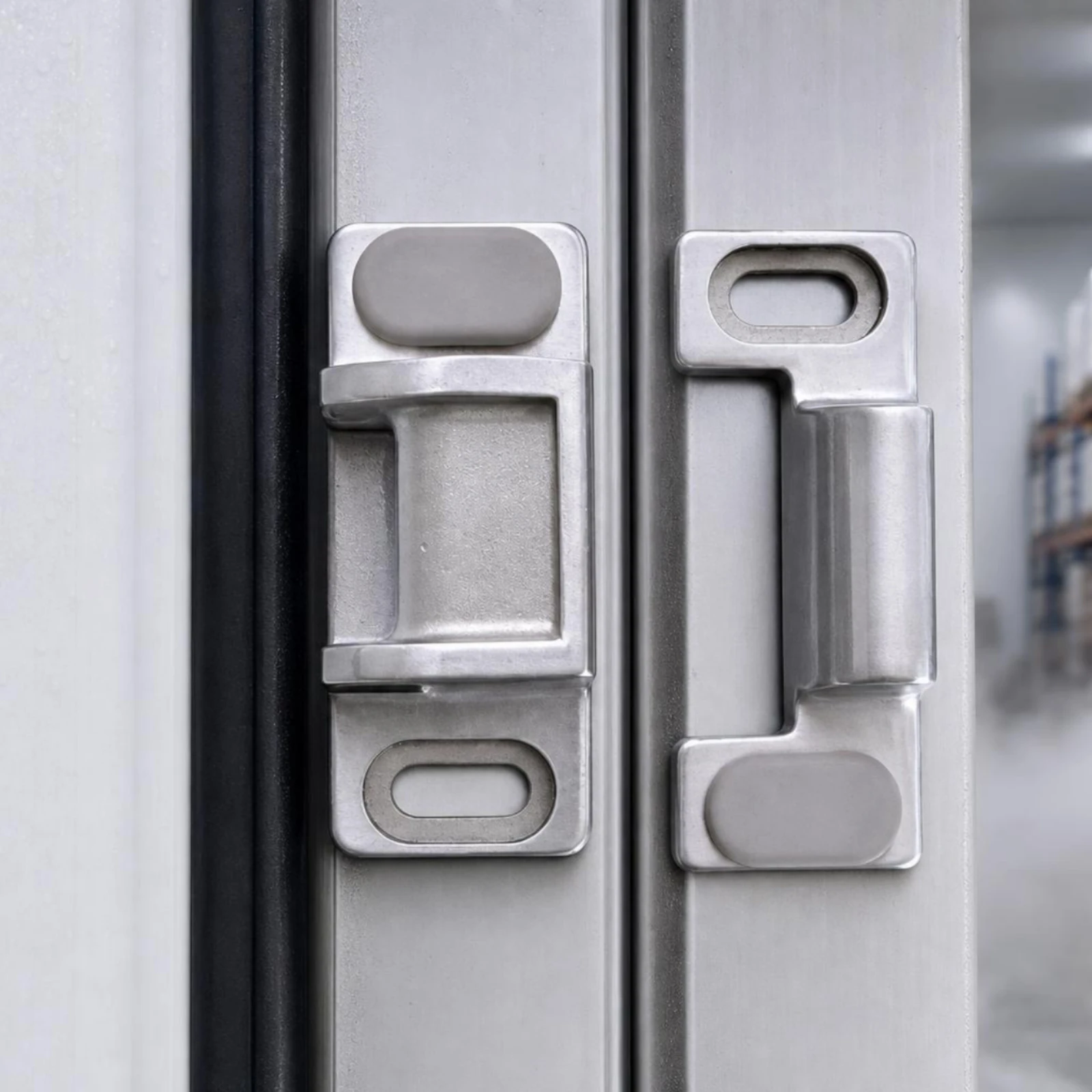 Sliding Door Compression Assembly Slotted Mounting Holes Door-Side Pressure Bracket Industrial Hardware Cushioned Pads