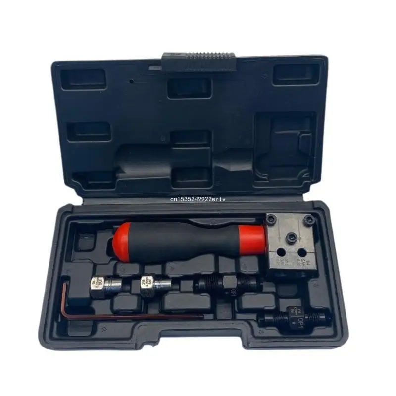 Manual Pipe Reamer 3/16 1/4inch Flaring Tool Brake Line Flaring Tool Double Ended with Plastic Box