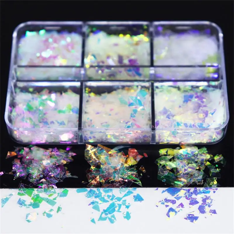 Holographic Letters Resin Sequins Fillers Laser Epoxy Resin Filling Crafts Iridescent Glitter Flakes Jewelry DIY Making Supplies