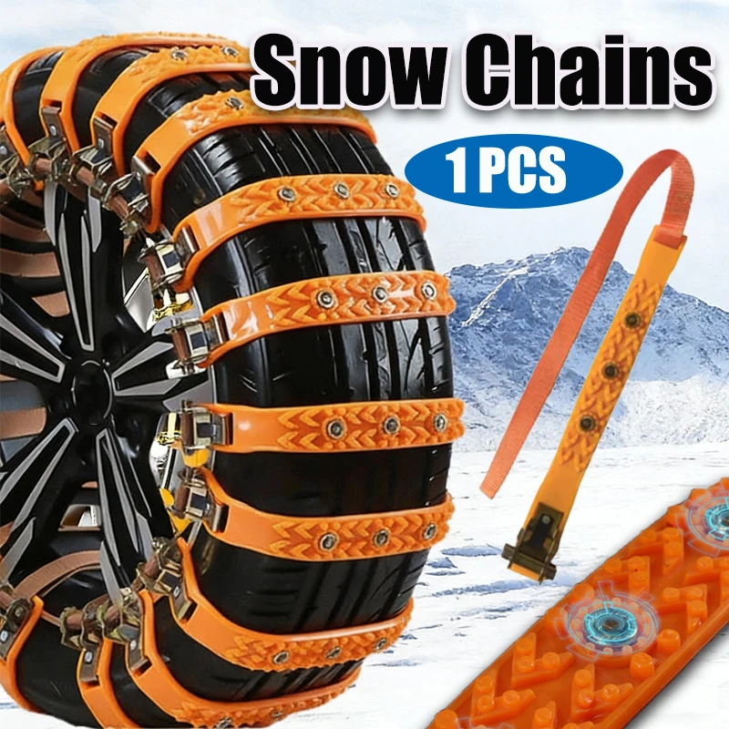 

1PC Car Snow Chains Outdoor Emergency Tyre Snow Chains Universal Wear-Resistant, Tyre-Friendly Automotive Accessories