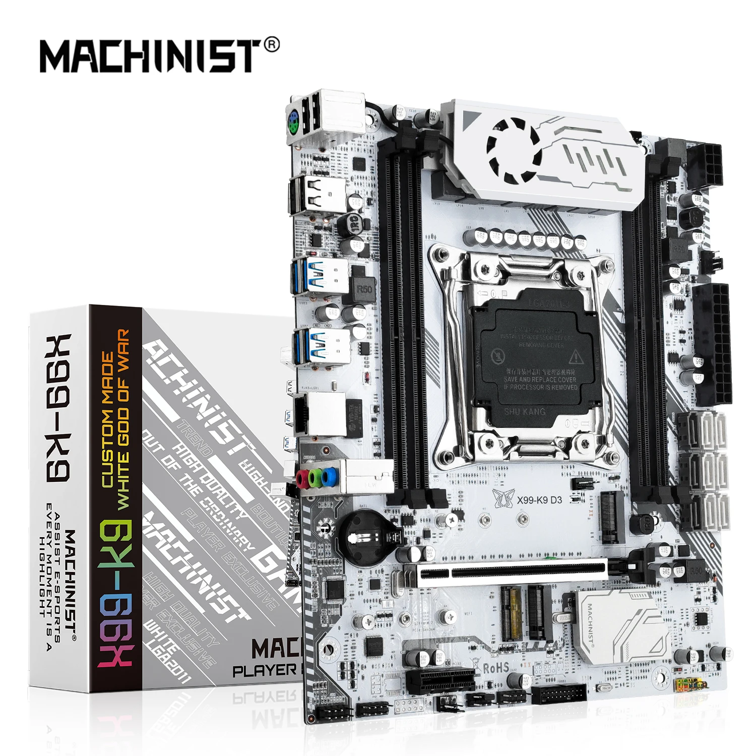 

Материнская плата MACHINIST X99 K9-D3 с поддержкой процессора Xeon E5 2666 V3/2673 V3 DDR3 ECC Ram и настольной памяти LGA 2011-v3 Sata M.2 M-ATX