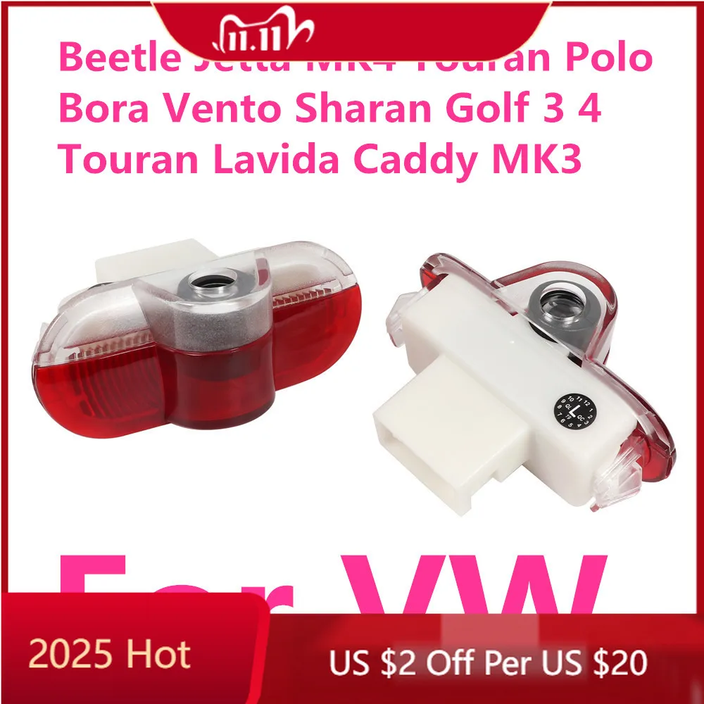 

Подстаканники 2 шт. для Volkswagen VW GOLF 3 4 MK3 MK4 Jetta Beetle Bora Caddy Touran светодиодные двери автомобиля Ghost Shadow Logo Добро пожаловать свет