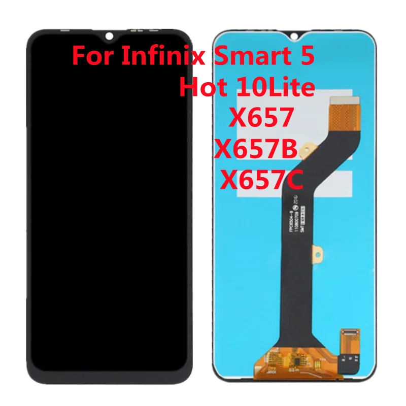 100%test  Origianl For Infinix Smart 5 X657 X657C LCD Display Touch Screen Digitizer Assembly For Infinix Hot 10 Lite X657B LCD