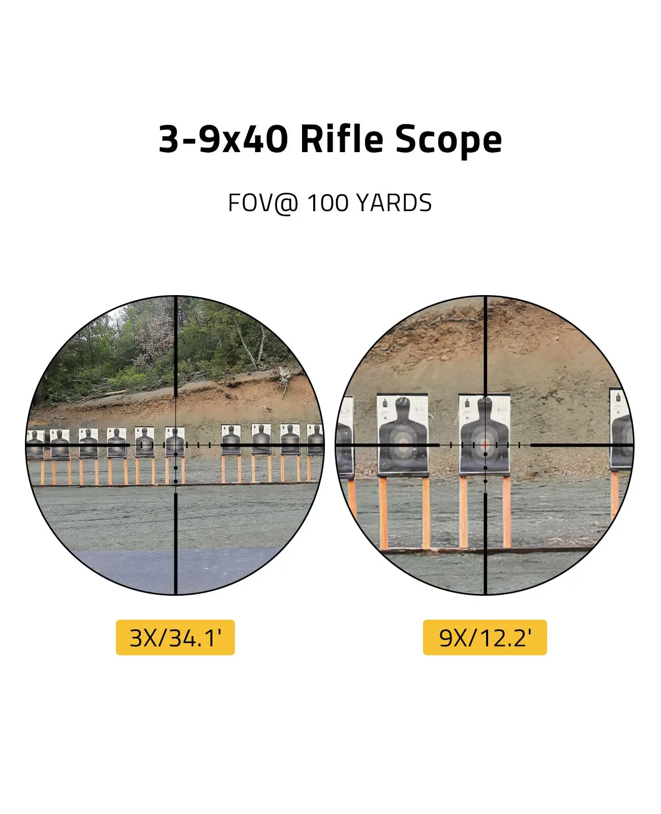 MidTen JackalHowl W01 Rifle Scope 1-inch Tube Rifle Scope with 20mm Rings Second Focal Plane