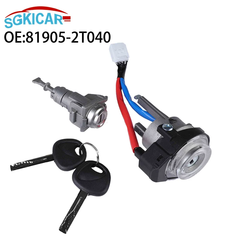 819052T040 81905-2T040 interruptor de cilindro de cerradura de encendido de coche con llaves para KIA RIO 2013-2017 OPTIMA 2011-2015 81900-1WK00 819001WK00