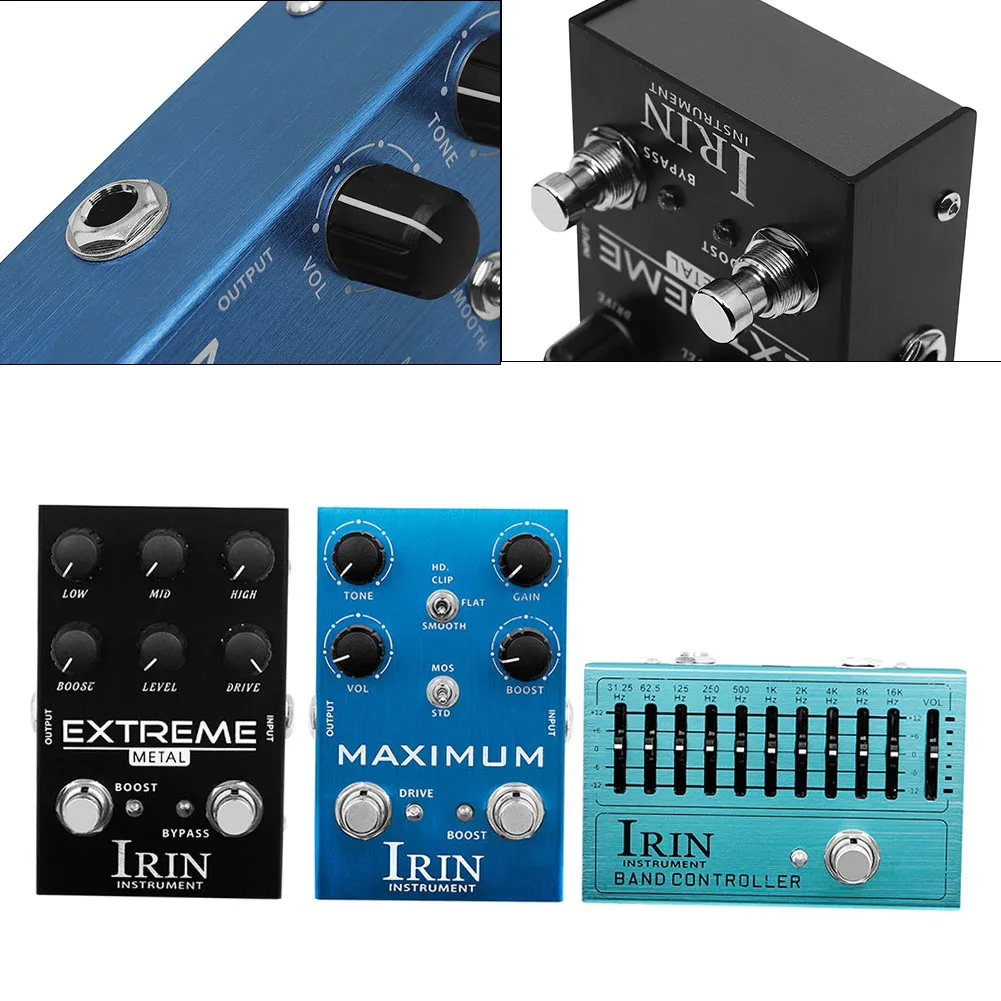 IRIN Guitar Effects Pedal Set Aluminum Alloy Overdrive Distortion Ten Segment Eq Effect Device Electric Guitar Accessories