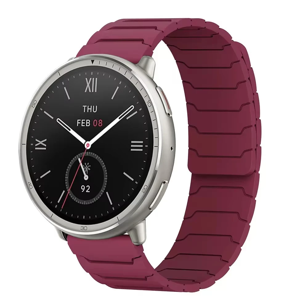 سوار مغناطيسي لـ Amazfit Active 2 حزام لـ Amazfit Active/ Active 2/Mini/GTS 4/3/2/2e Bands Amazfit Bip U 20 ملم حزام (استيك) ساعة