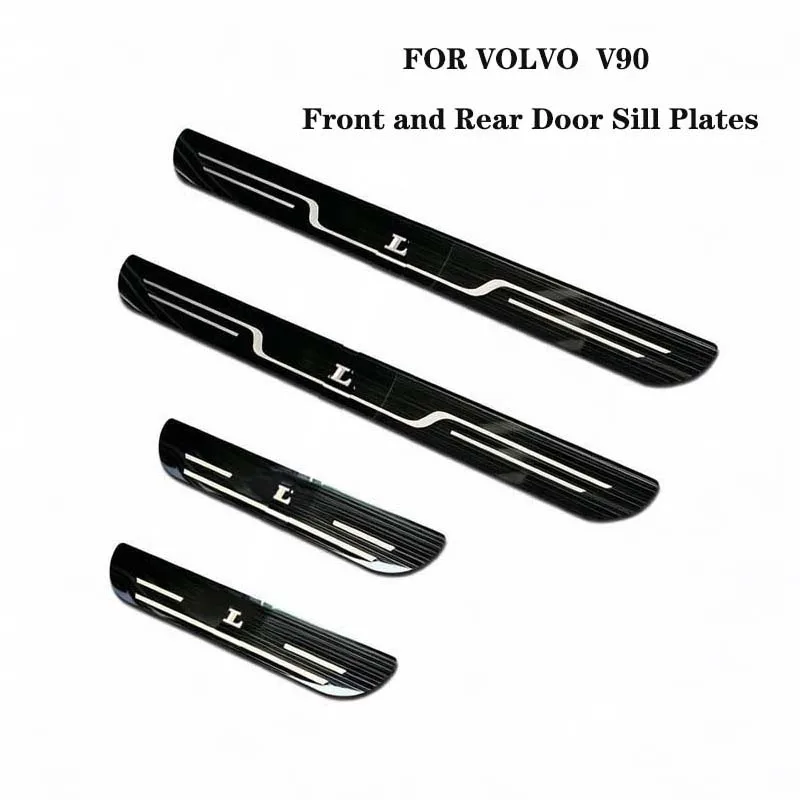 Auto-accessoires Dorpelbeschermers VOOR VOLVO S60 S90 XC60 XC90 V60 V90 EX30 Voor- en Achterdrempel Trim roestvrij staal Dorpelbeschermplaat