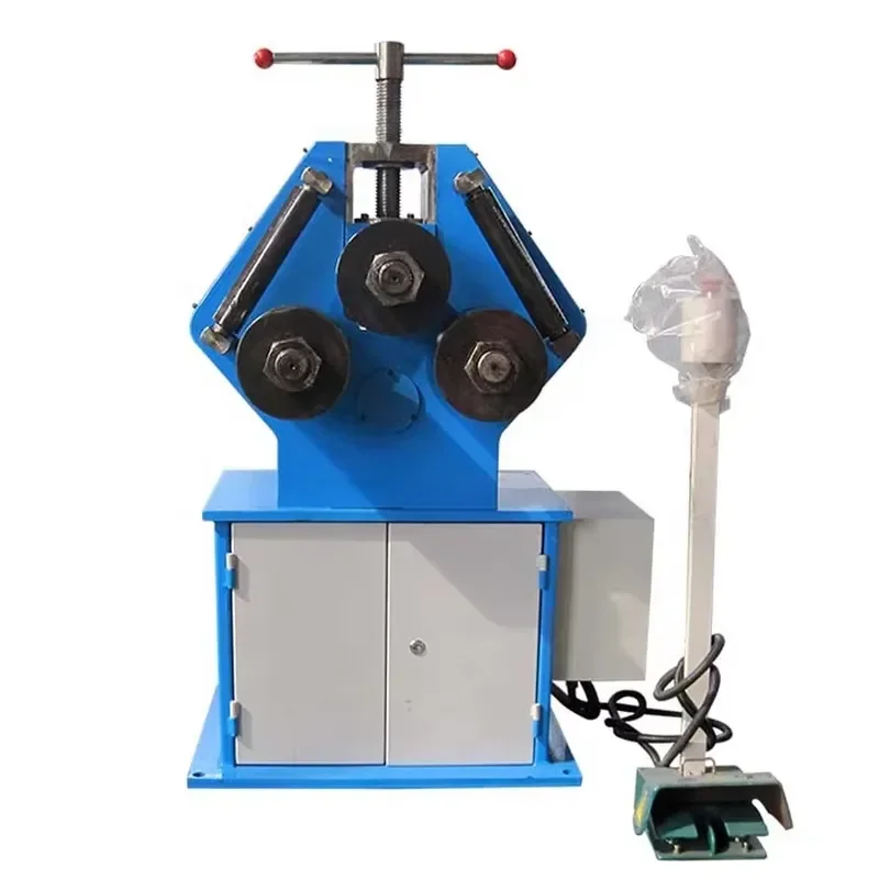 Pipe Flat Bar Manual Bender 3 Roller Small Size Section Bending Machine for Greenhouse Industry Pipe Machining