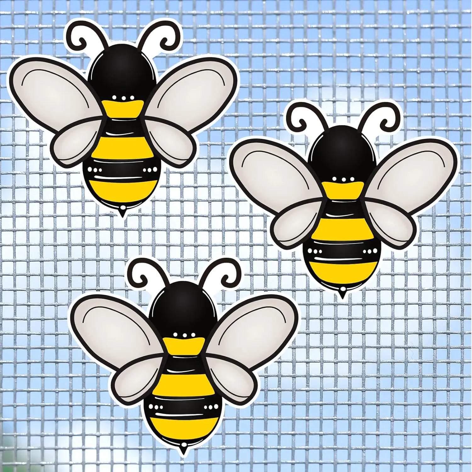 Flexible Magnetic Screen Protector Magnets 6PCS, Double Sided Door Window Screen Magnets, Pet Bee Barrier Decor