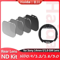 Haida Rear Lens ND Filter Kit (ND0.9+1.2+1.8+3.0) for Sony 14mm f/1.8 GM Lens with Adapter Ring