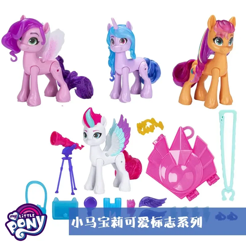 

Genuine Hasbro My Little Pony Movie G5 Lovely Logo Series Zipp Izzy Model Set Children Christmas Present