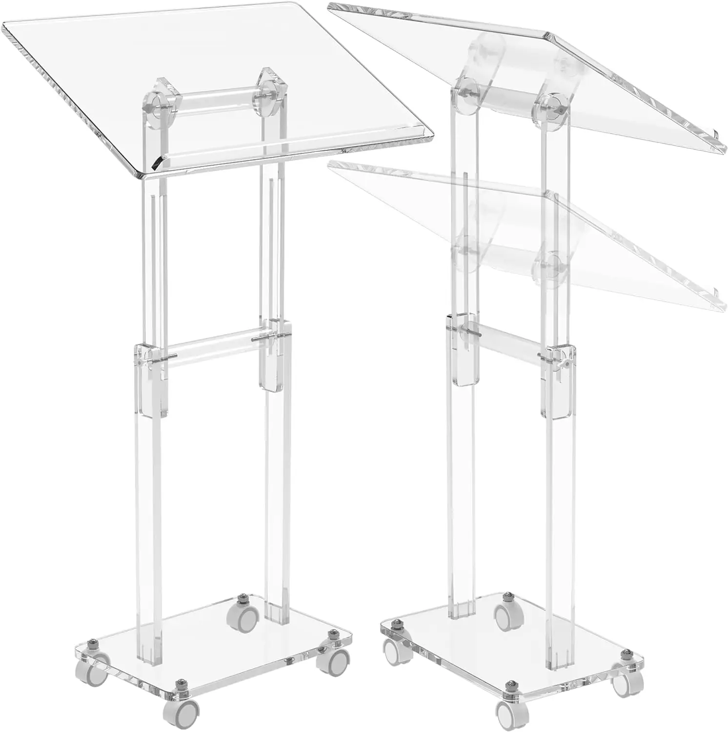 Soporte de podio de púlpito acrílico Ultra transparente, pulpitos portátiles modernos para iglesias, pastores, aulas modernas, atriles de música