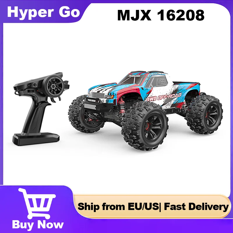

MJX 16208 1/16 Hyper Go RC Автомобиль Бесщеточный двигатель 4WD Внедорожные автомобили с дистанционным управлением 55 км Высокоскоростная гоночная игрушка для дрифта