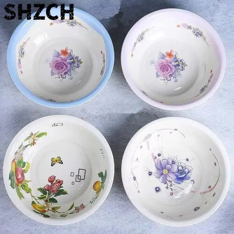 Nordic Extra-thick Vintage Enamel Basin Sink Soup Basin Washbasin Basin Can Be Heated By Naked Fire Bathroom Furniture Sets ins