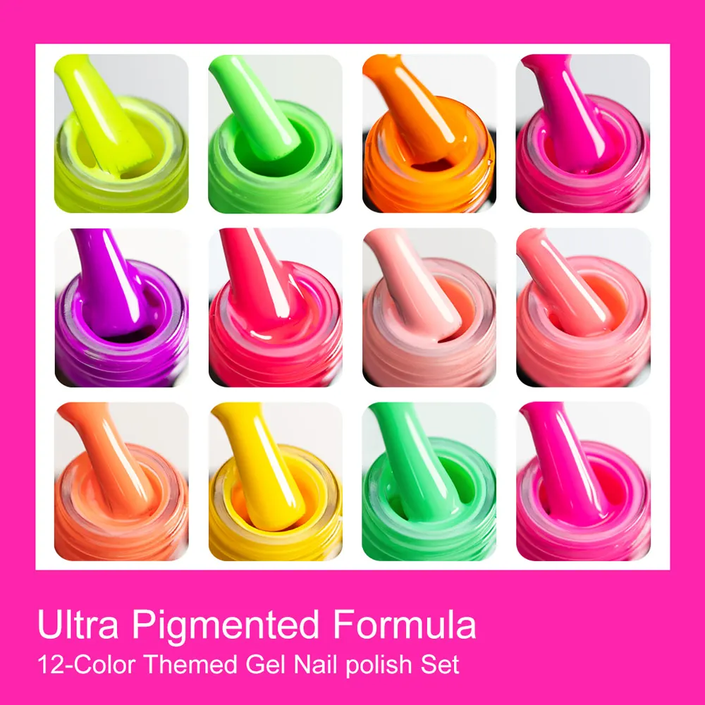 7,5ml Venalisa Nagel-Gel-Lack Ultra Neon Pink Sommerliche Wunderschöne Farbe Abziehbarer UV-LED-Gel-Lack Glitzer-Lack Nagel-Maniküre – Detail 6