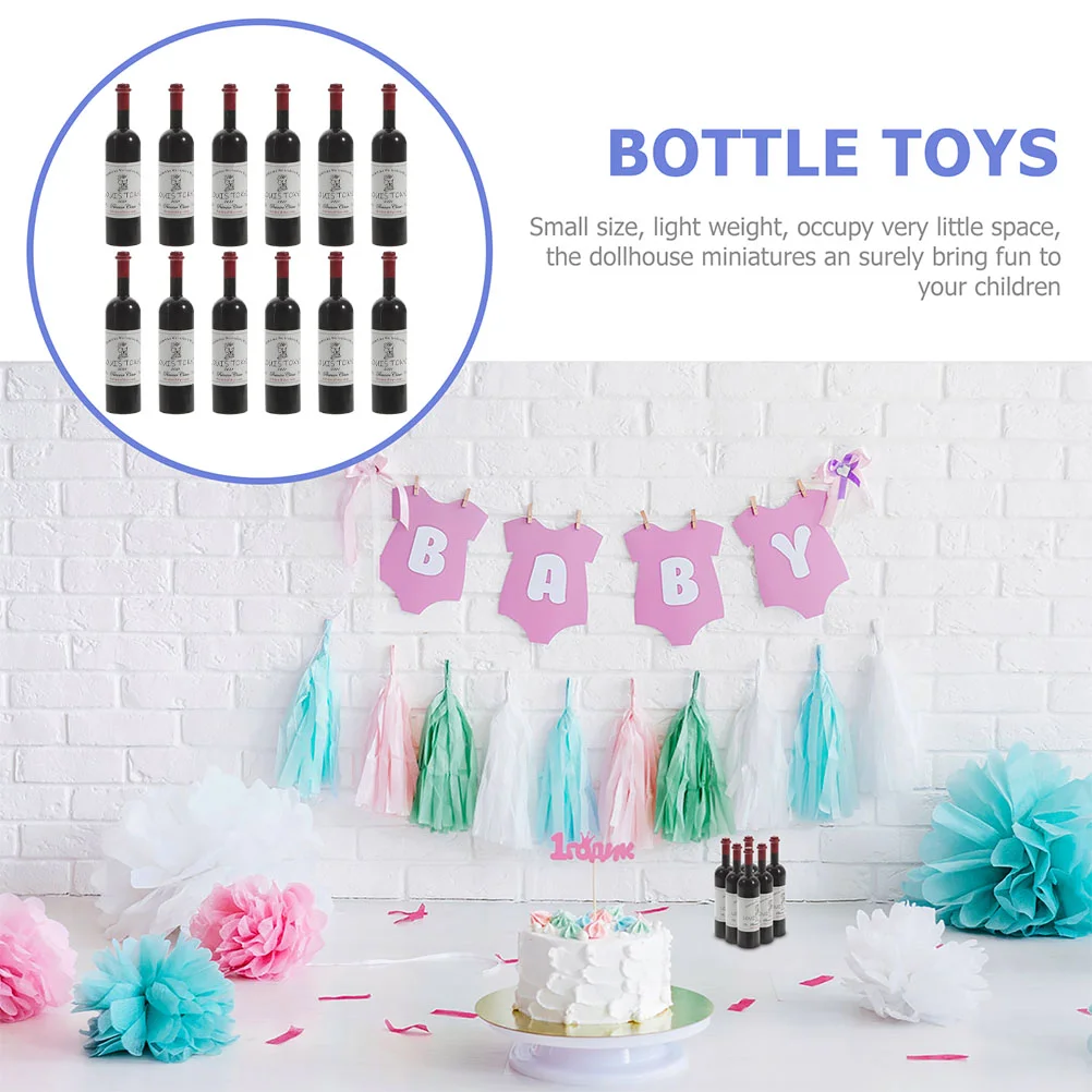 12 Uds casa botella en miniatura botellas pequeñas juguete juguete de plástico