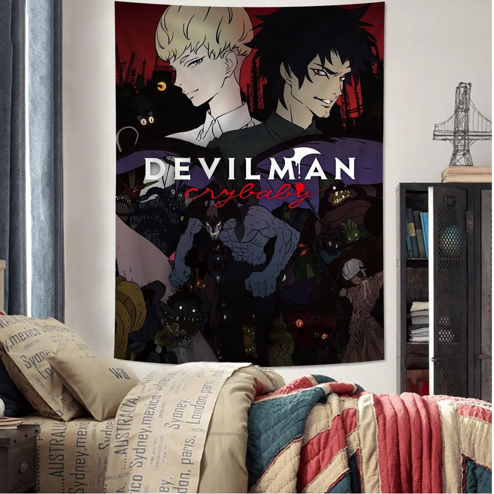 

Devilman Crybaby Hanging Bohemian Tapestry Cheap Hippie Wall Hanging Bohemian Wall Tapestries Mandala Wall Hanging Home Decor