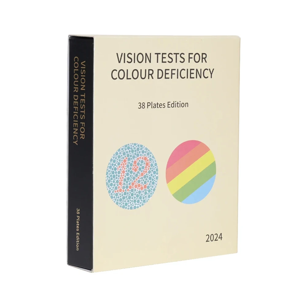 2024 38 Plates Ishihara Book Color Blindness Test Hot Selling New Publish Ishihara Book Color Blindness Color Deficiency Test