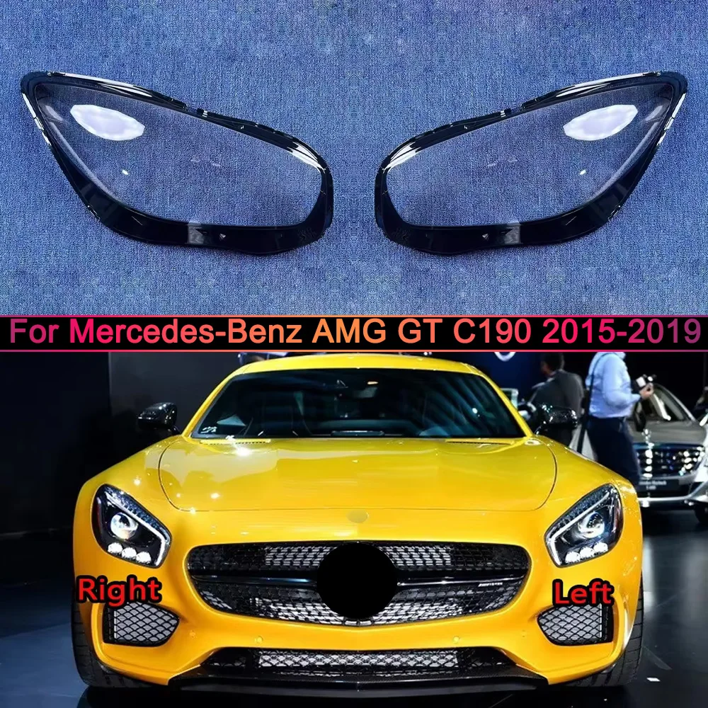 

For Mercedes-Benz AMG GT C190 2015 2016 2017 2018 2019 Front Headlight Cover Headlamp Lamp Shell Mask Lampshade Lens Plexiglass