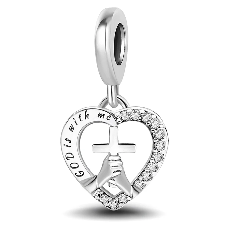 925 Silver Love Heart Suitcase Flower Four Leaf Clover Turtle Charms Beads Fit Original Bracelets DIY Fine Jewelry Gift